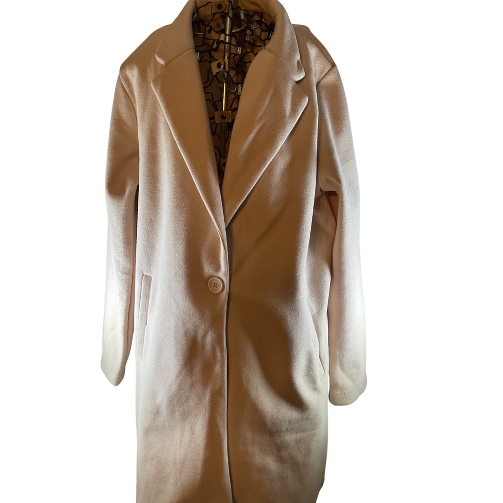 Blush Longline Coat Single Button Classic Warm Winter‎ Overcoat